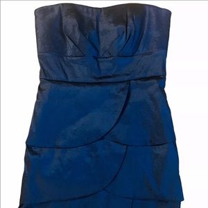 Sexy Navy Blue Tube Top Dress